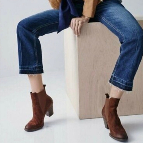 Paul Green Jules Brown Suede Ankle Booties 6.5 ** fits like a 7 US ** - Picture 2 of 9